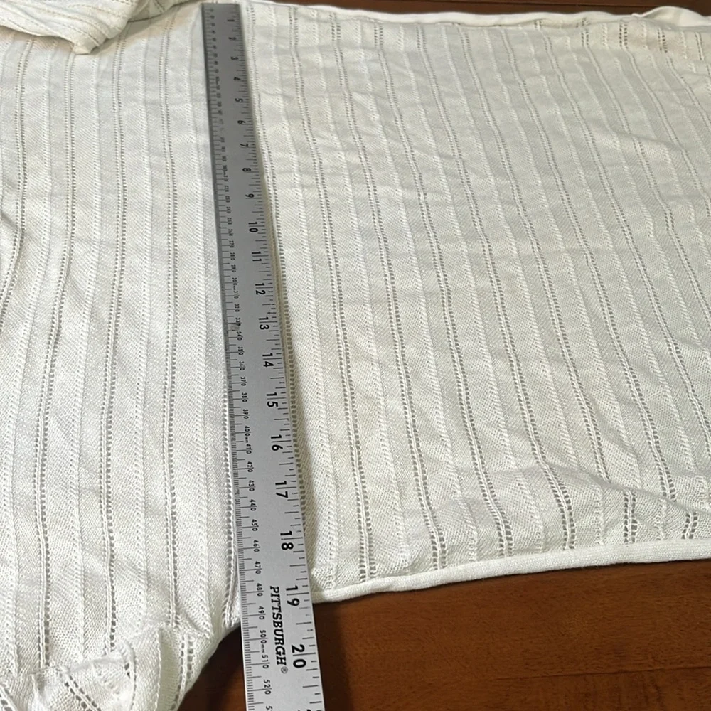 Prana Cream Knit Long Sleeve Top Lightweight Sweater Small