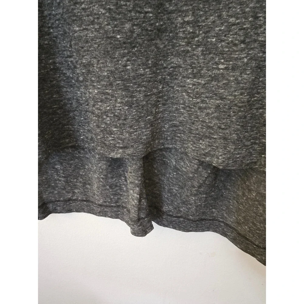 Old Navy Womens Charcoal Marl High Low Textured Tunic Top Size S 3/4 Sleeve Slit