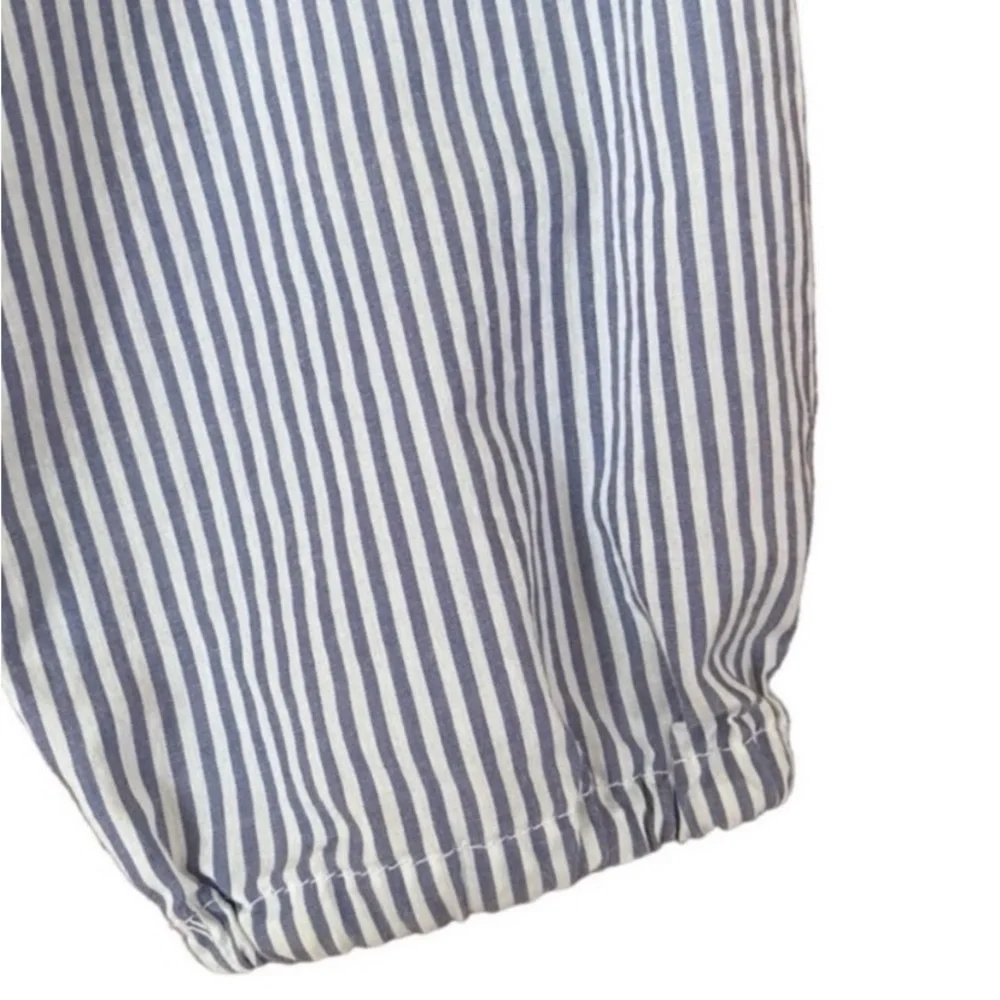Aeropostale XL Blue White Striped Off Shoulder Blouse Crop Rachel Green Coastal