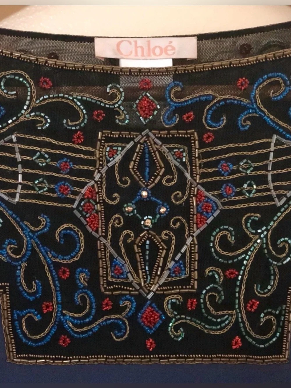 Chloé Stella McCartney Veronique Beaded Blouse (Fall 2000 Runway)