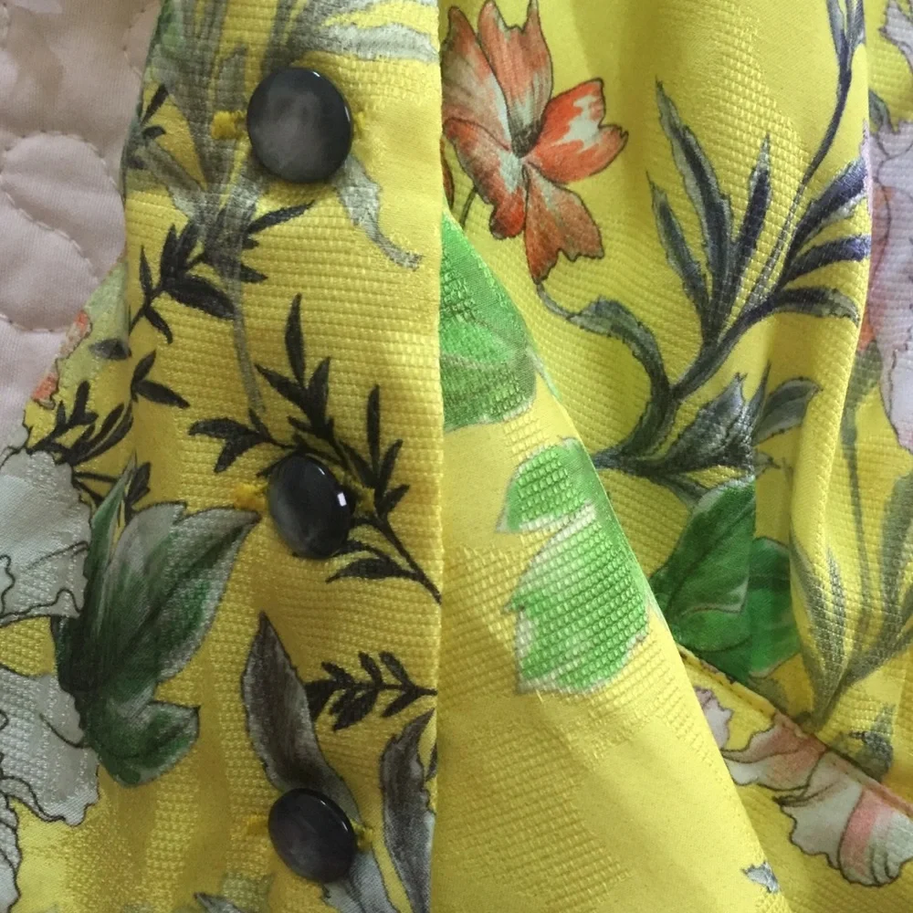Anthropologie Marika Silk Blend Floral Blouse Dopamine