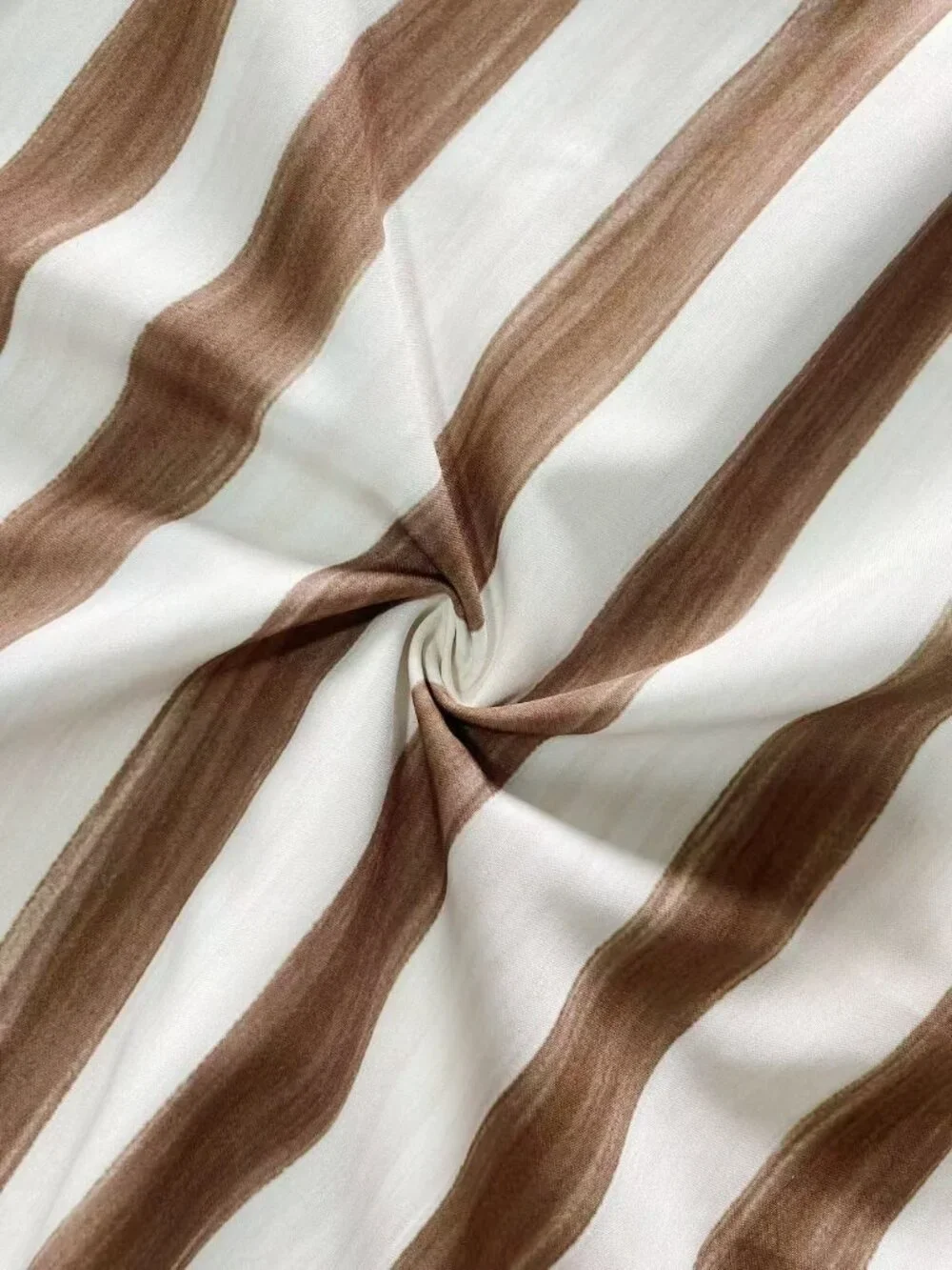 Brown Casual Women's Striped Oversized Long Shirt