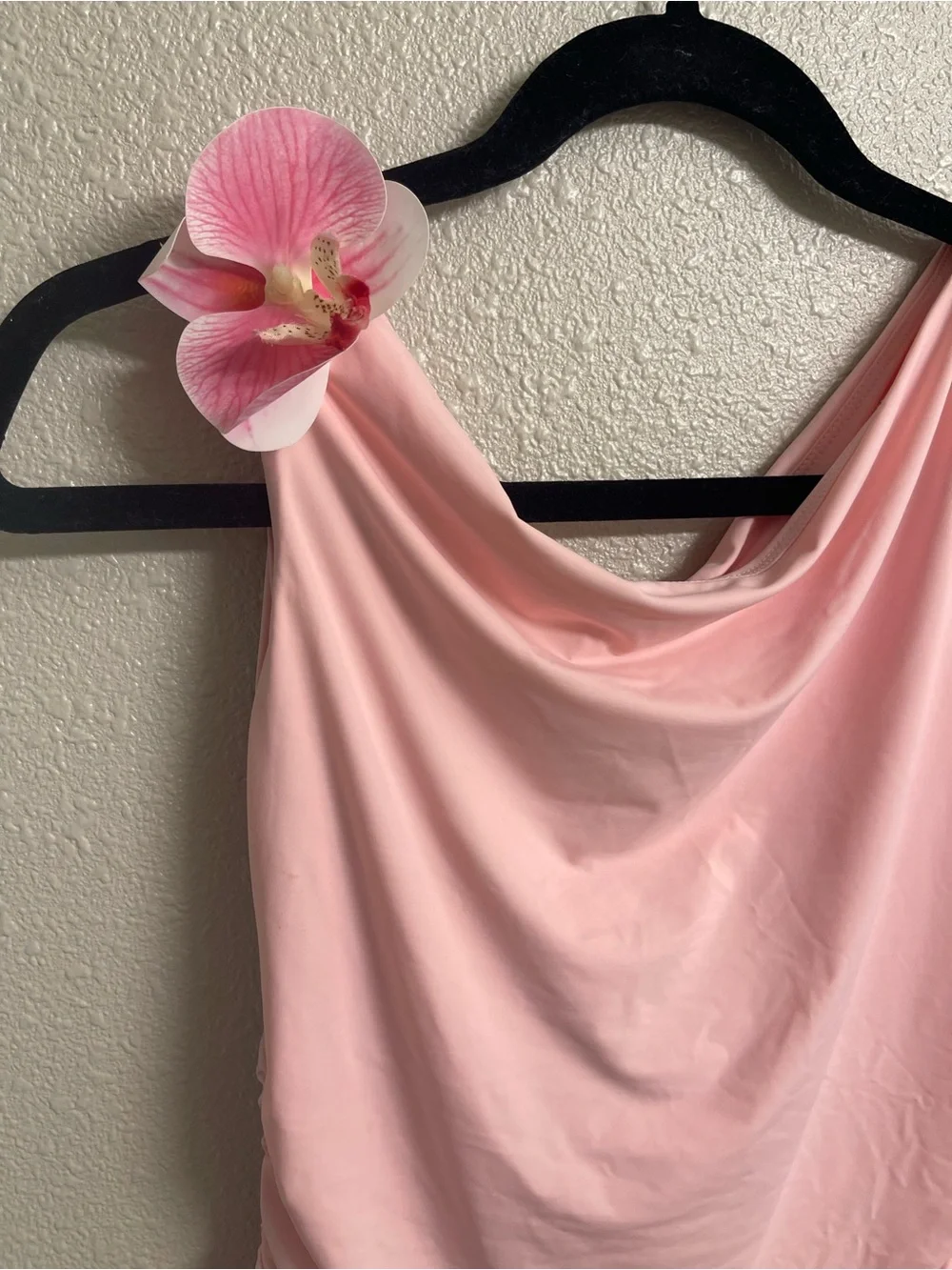 White Fox Boutique Soft Pink Draped Cowl Tank