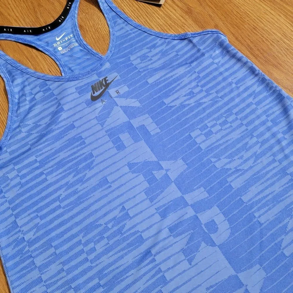 Nike Air Max Vapormax Women's Running Tank Top Dri-Fit Shirt Blue Breathable New
