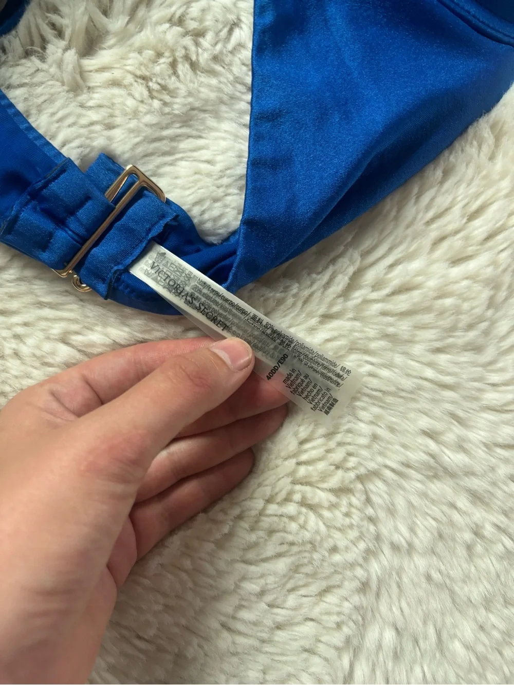 NWOT Victoria’s Secret Bombshell Rhinestone Push Up Bikini Set in Blue