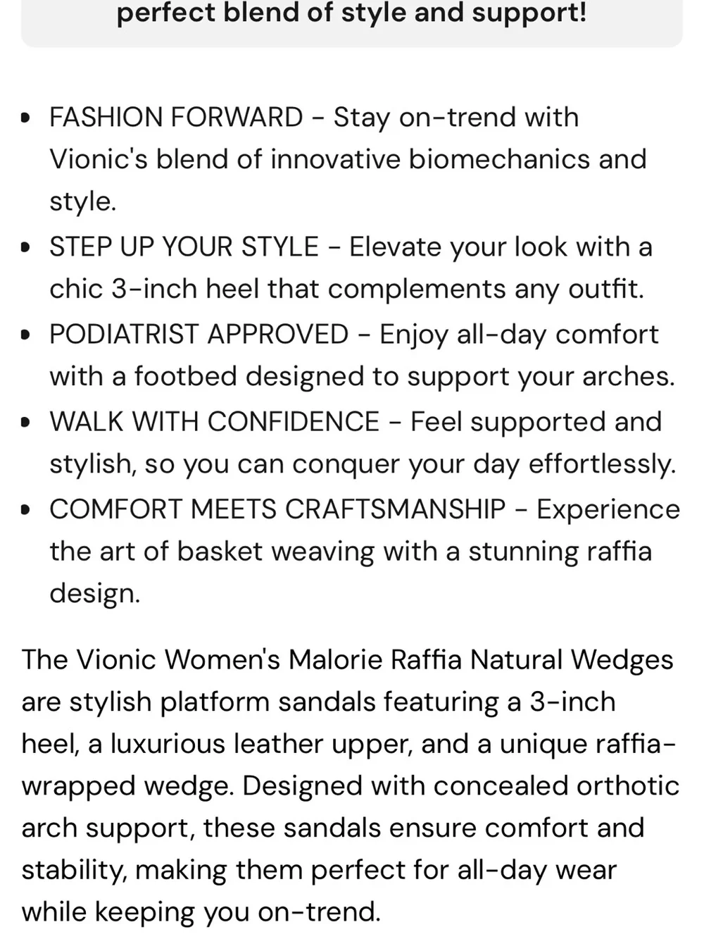 Vionic malorie wedge