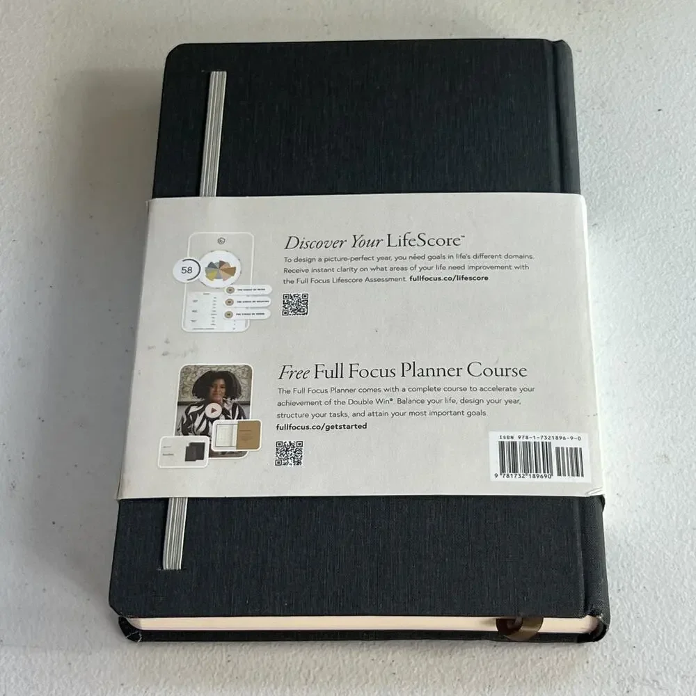 The Double Win Planner Black Hardcover Notebook 9.5 x 6