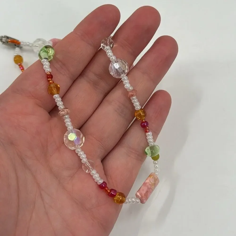 Handmade beaded choker necklace