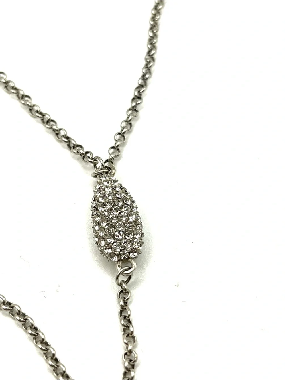 Brighton Bilbao Mist Y-Drop Necklace Lariat Silver with Crystals Necklace