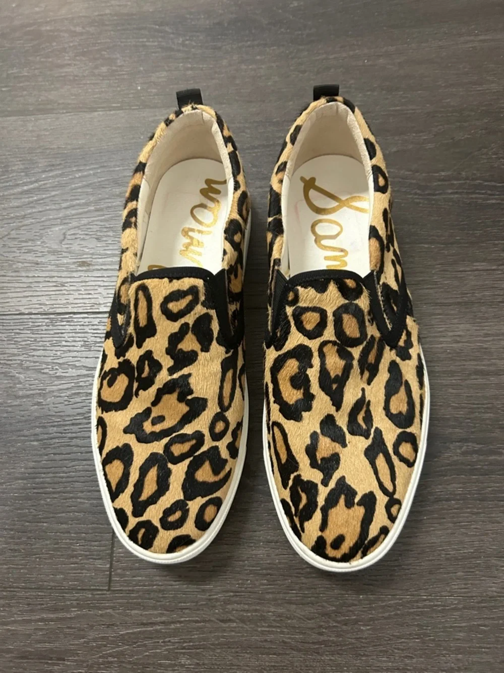 Sam Edelman Leopard-Print Slip-On Sneakers - Black & Tan
