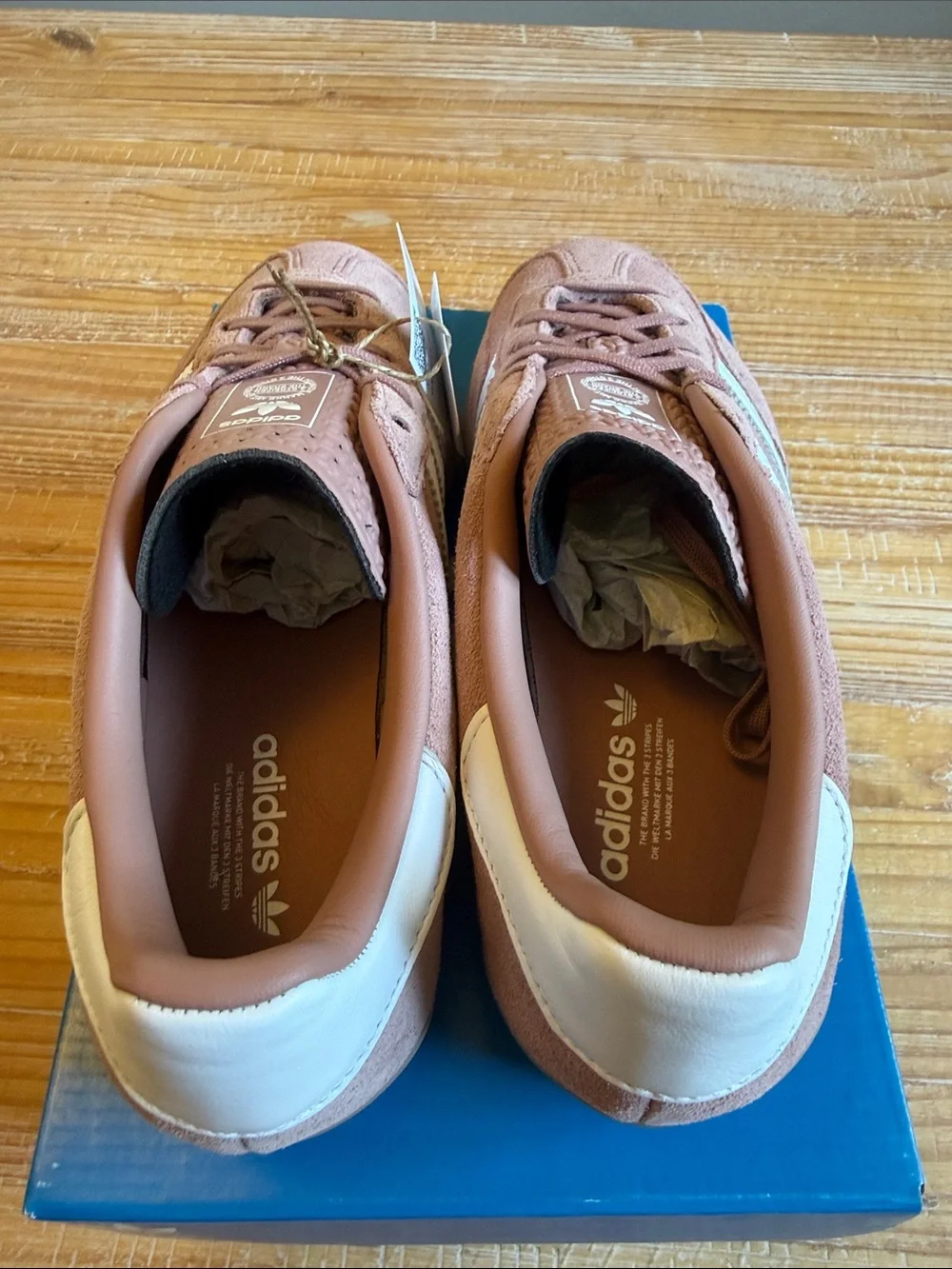 adidas Gazelle Suede Sneakers in Dusty Pink with White Stripes JS1397