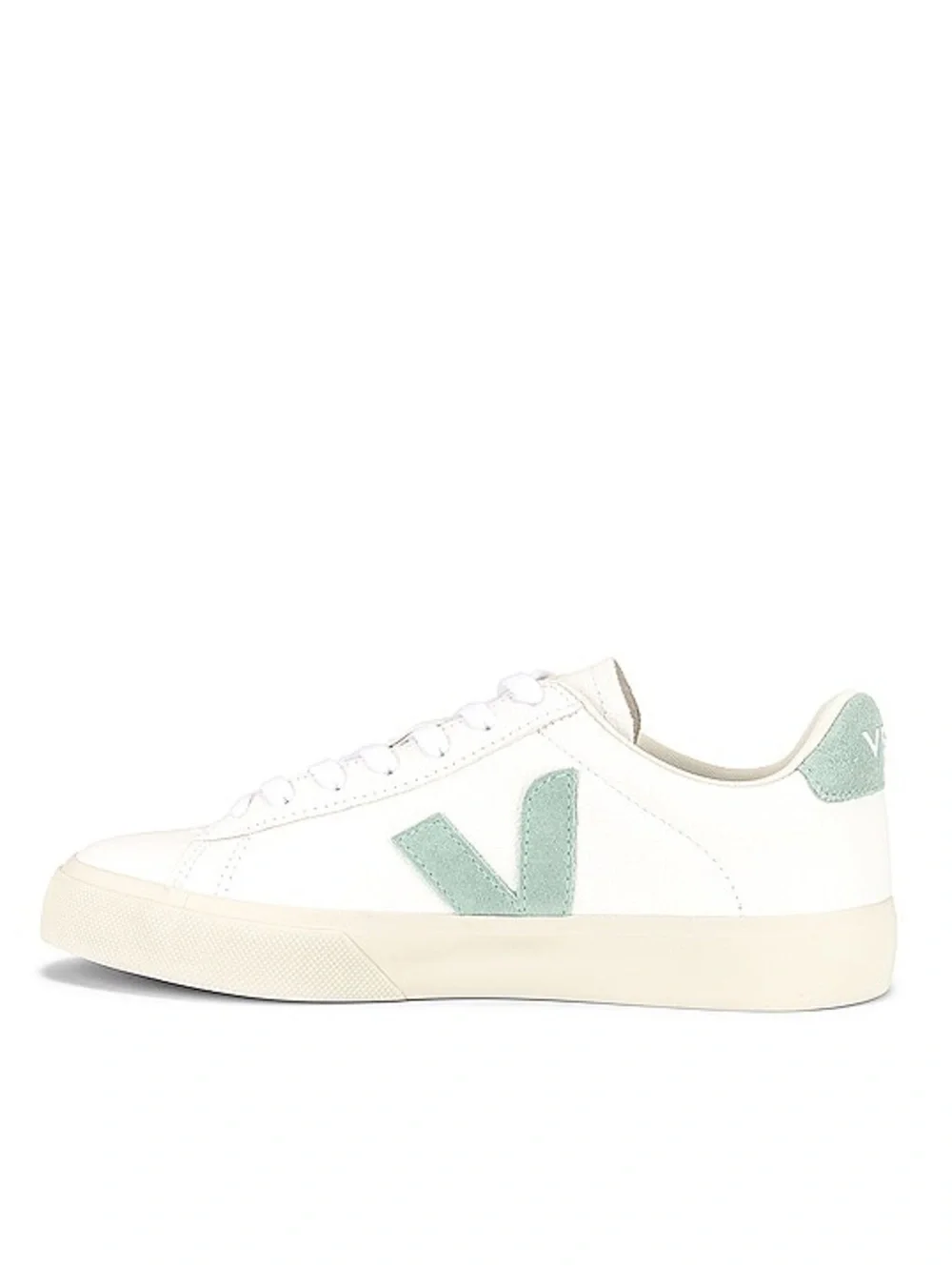 Like new Veja Campo Sneaker in Extra White & Matcha green, 38/7