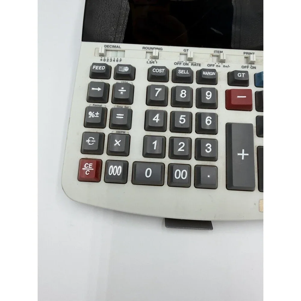 Canon MP27D Business Calculator Clock Calendar 12 Digits 2-Color Print