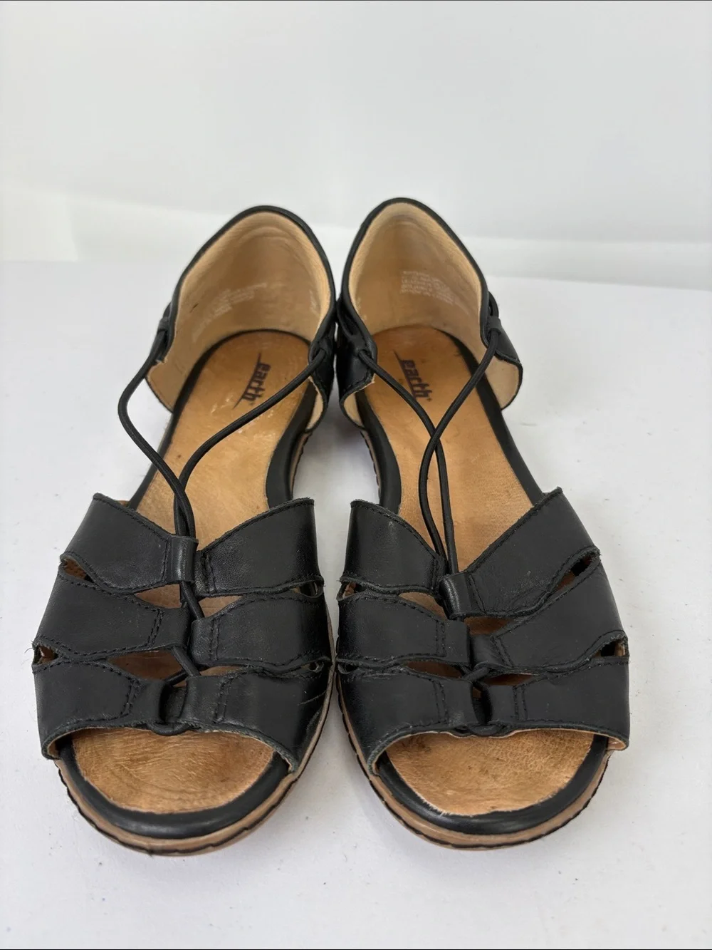 🐳 Earth Aloha Leather Open-Toe Strappy Sandals