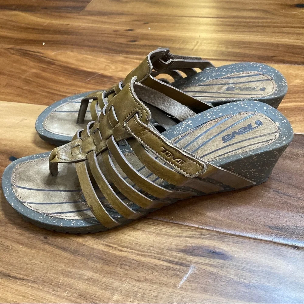 Reba Leather Strappy Slides