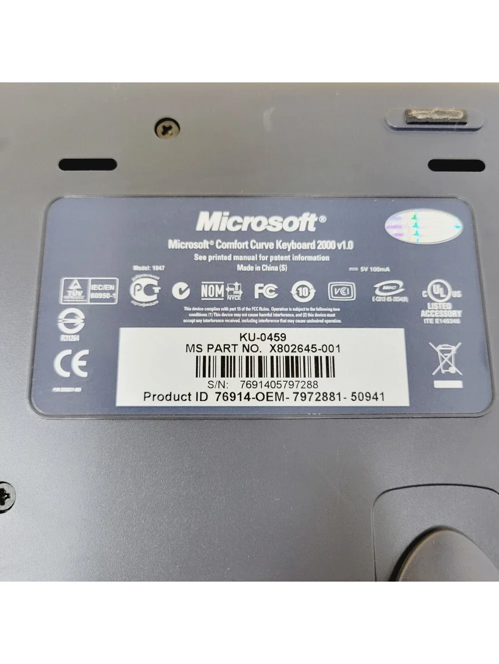 Microsoft comfort curve