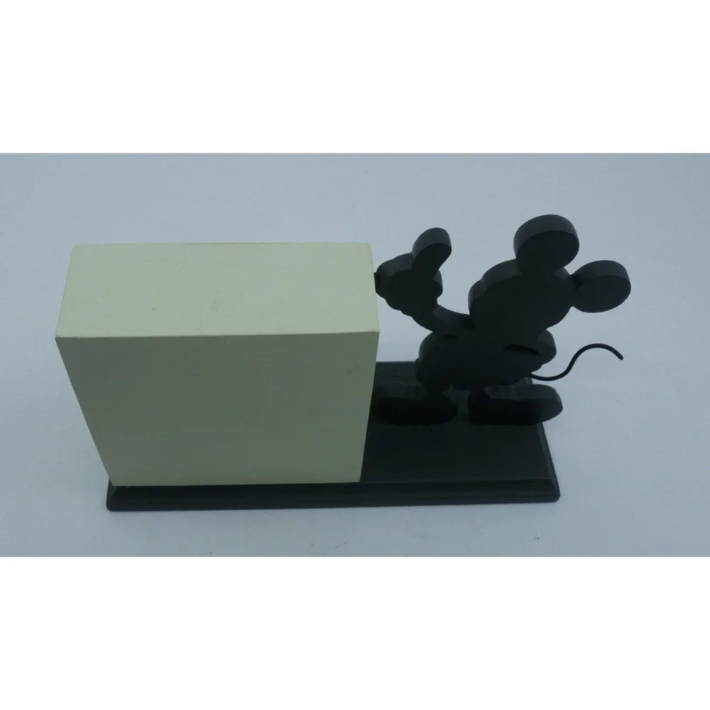 Disney Hallmark Mickey Mouse Silhouette Figure Wooden Block Desk Calendar