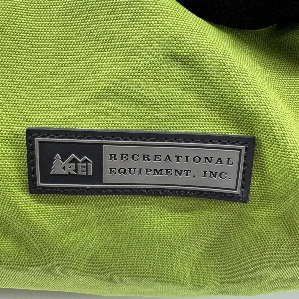 REI Duffel Bag Lime Green Large Duffle Travel Gym Shoulder Strap Outdoor Gear