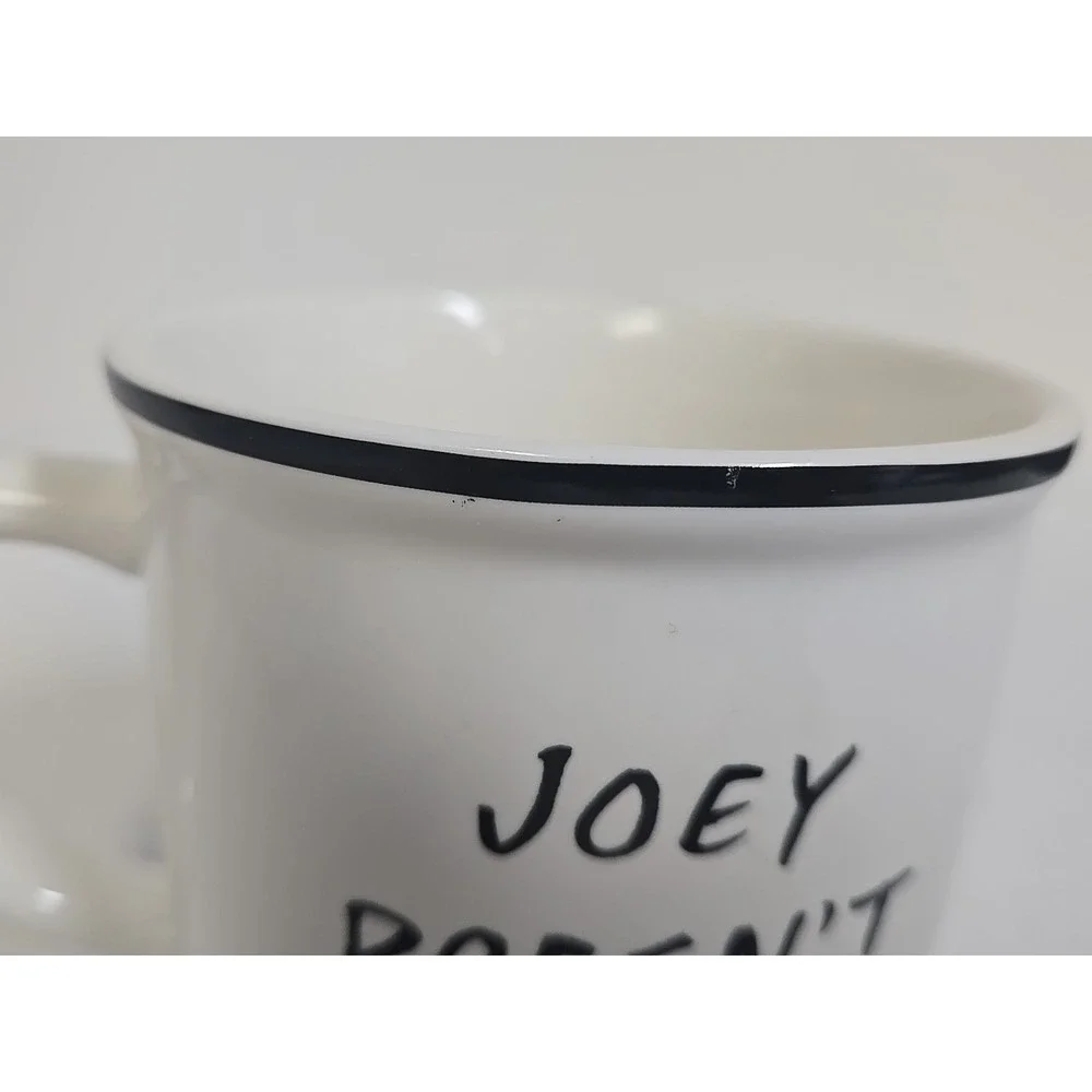 Pottery‎ Barn Friends Mug Ceramic Coffee Cup Joey Doesn't Share Food