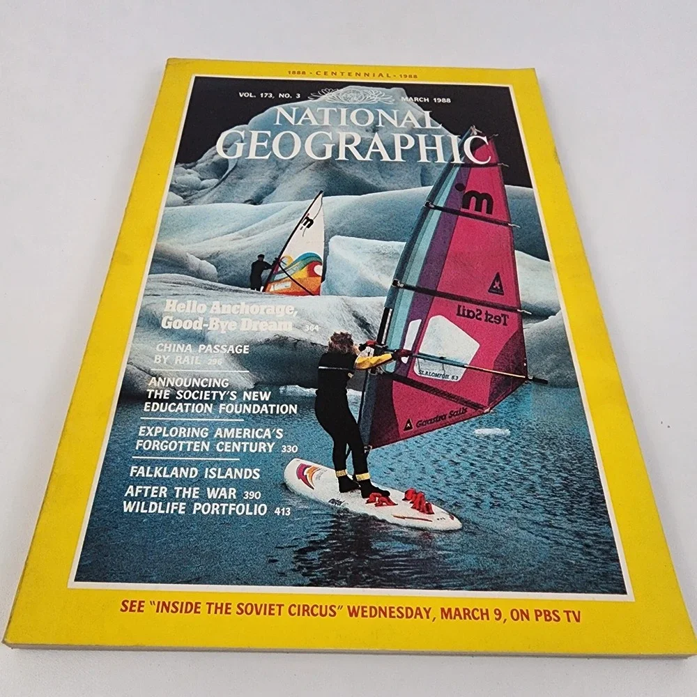 National Geographic Magazine March 1988 No ‎ Insert