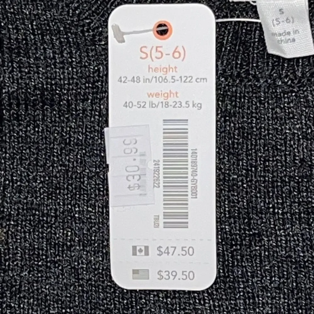 Gymboree Girls Gray Sweater Tight Knit Invent Your Future Small NWT