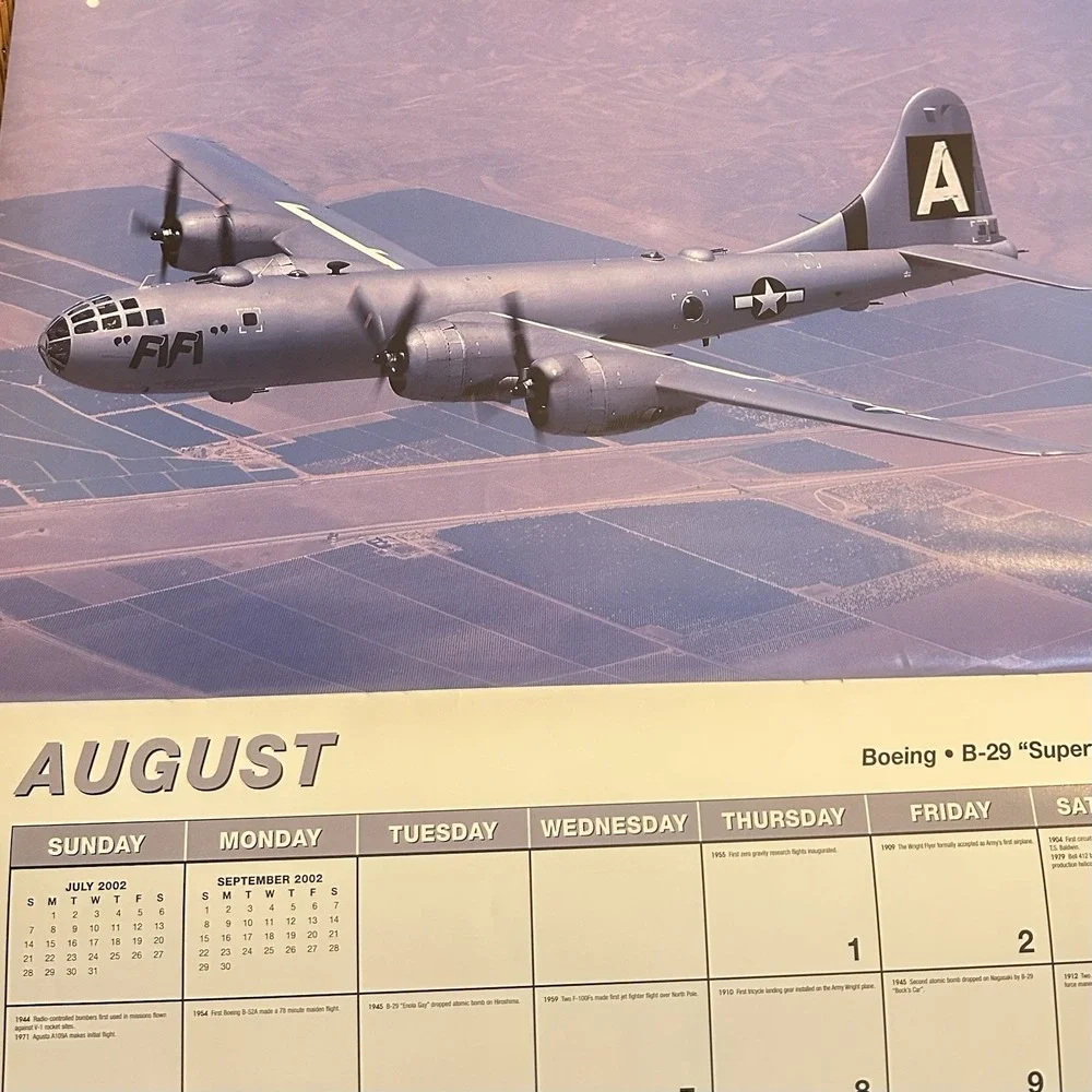 2002 Ghost Warbirds Calendar AKZO Nobel/Sparta P-51D P-47D F6F A26C P-40C . . .
