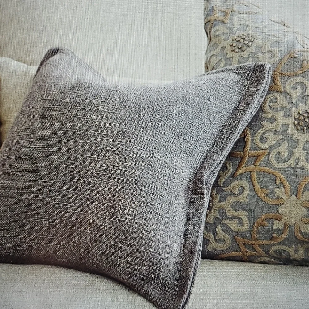 Pottery Barn Fold Over Linen Blend Textured Accent Throw Pillow Cover