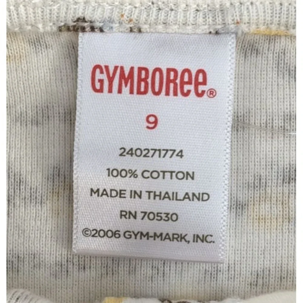 Vintage Gymboree Long Sleeved Floral Top Size 9 Yellow Floral All Over Print NWT