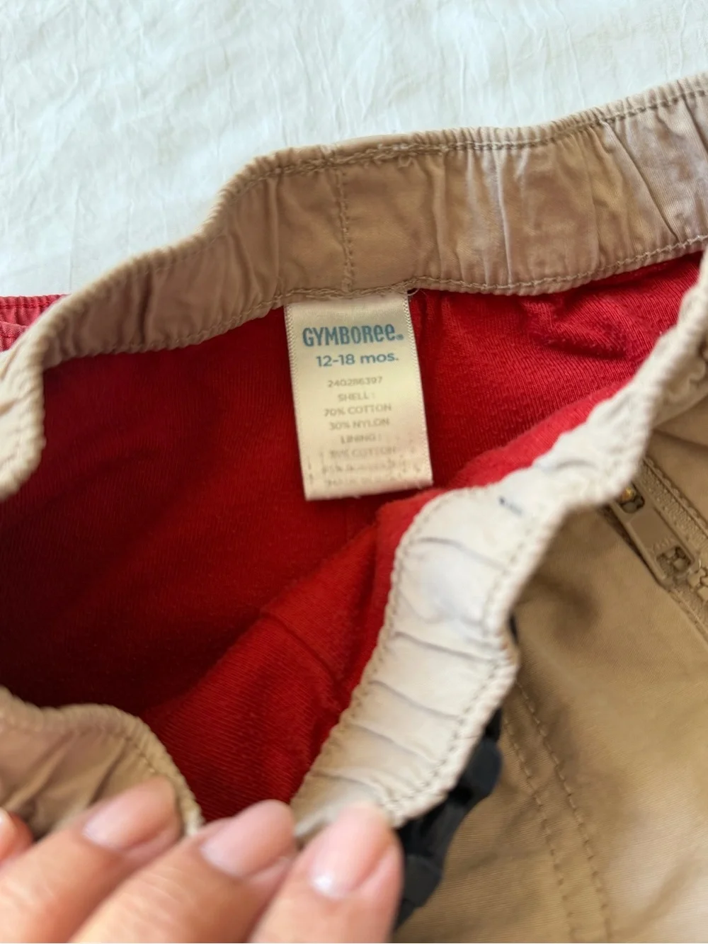 Vintage Y2K Gymboree 2006 Lined Cargo Pants 2-Pair Lot 12-18M