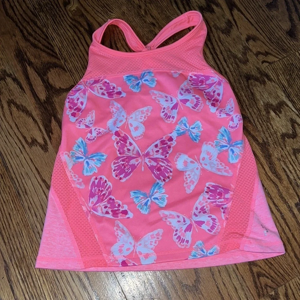 Gymboree girls butterfly tank/skort set and shirt/leggings size medium (7/8)