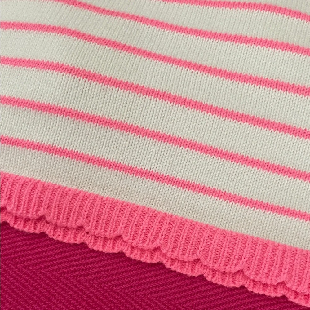 Gymboree Pink and White Striped Dress with Deer Design