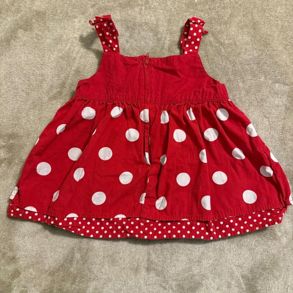 Gymboree Girls Red Polka Dot Top and Ladybug Denim Shorts Set Size 5