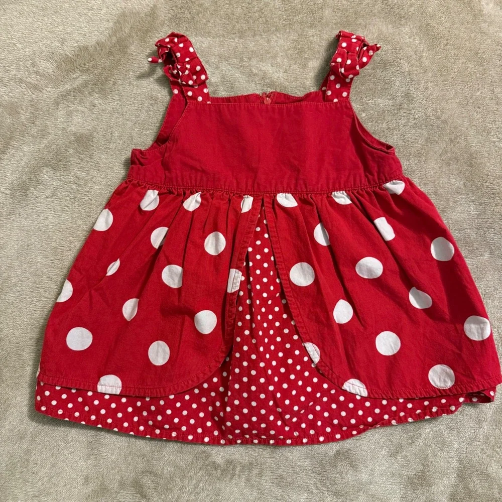 Gymboree Girls Red Polka Dot Top and Ladybug Denim Shorts Set Size 5