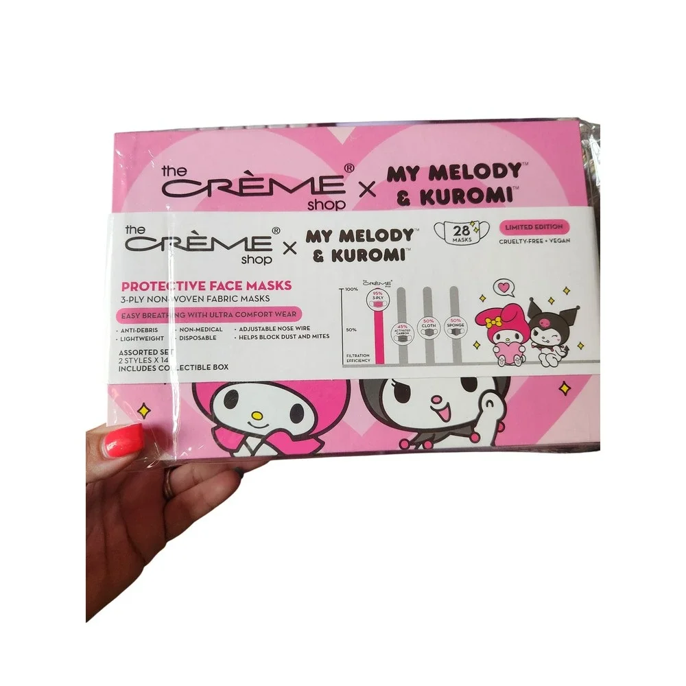 The‎ Crème Shop My Melody & Kuromi Face Masks OS Pink New Limited Edition 28ct