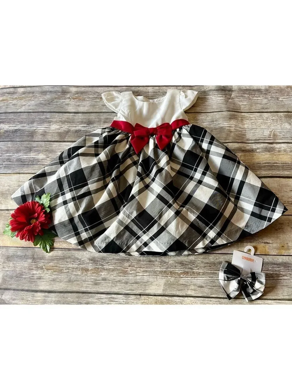 Fancy Gymboree Dress w/Matching Bow