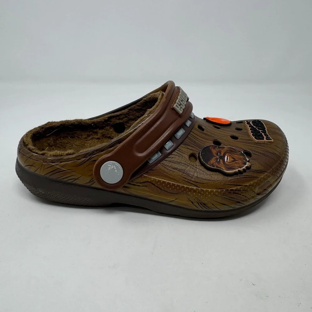 Crocs Star Wars Chewbacca‎ Classic Lined Clog Chewy Brown Kids Size J 1