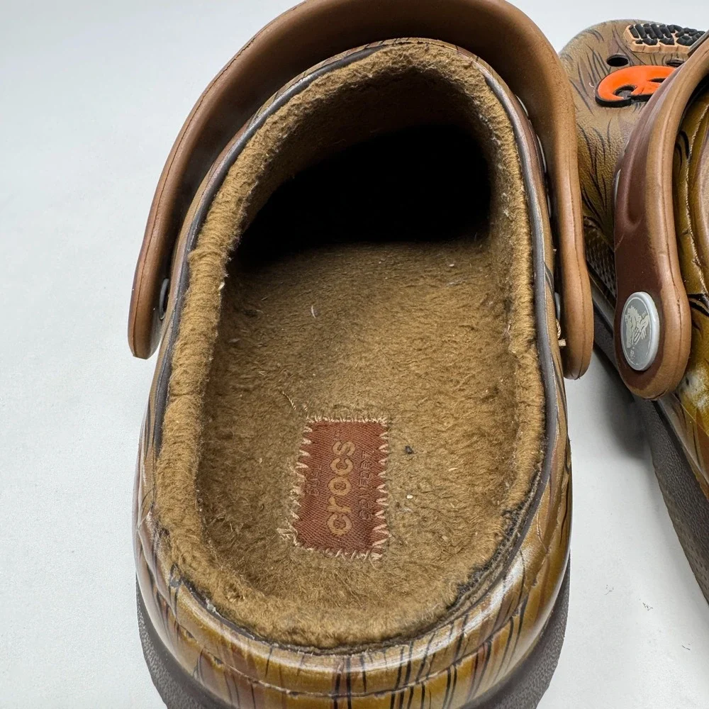 Crocs Star Wars Chewbacca‎ Classic Lined Clog Chewy Brown Kids Size J 1