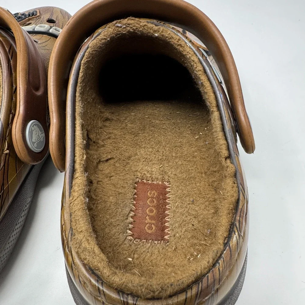 Crocs Star Wars Chewbacca‎ Classic Lined Clog Chewy Brown Kids Size J 1