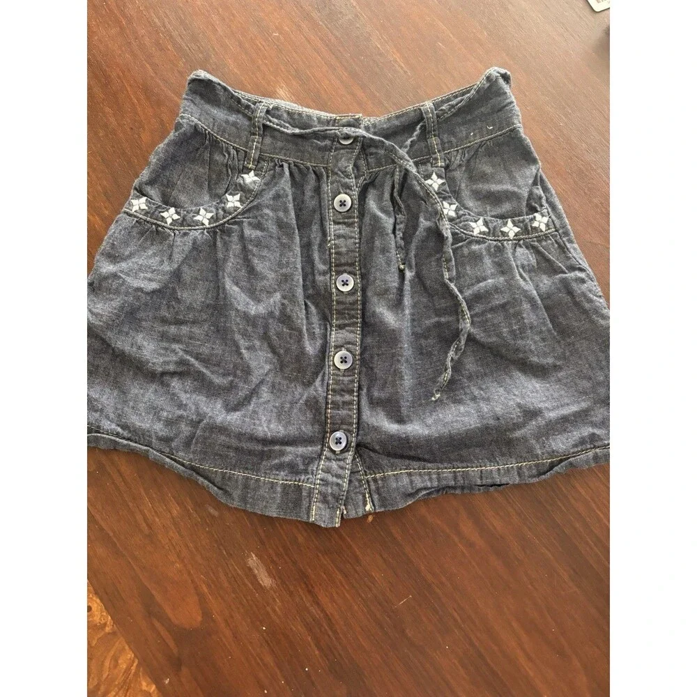 Gymboree Denim Skirt Embroidered size 7