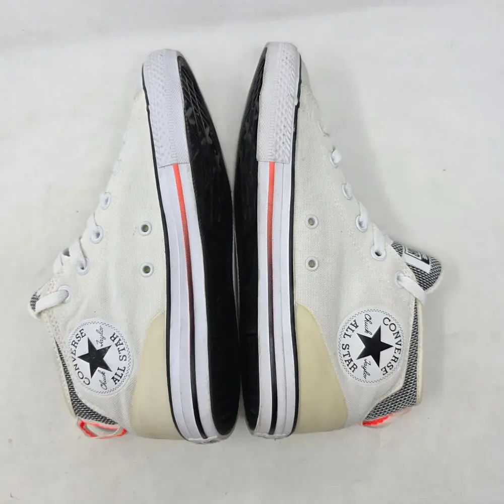 Converse Chuck Taylor All Star Mid White Canvas Sneakers Youth 5