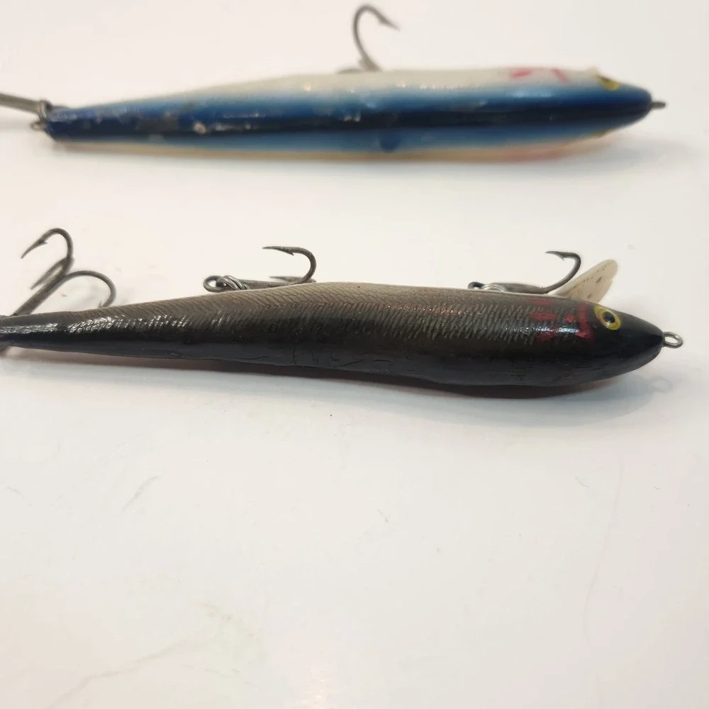 Lot Of 2 Vintage Cotton Cordell Redfin Lures 5-1/2 Inch‎ And 6-1/2 Inch Fishing