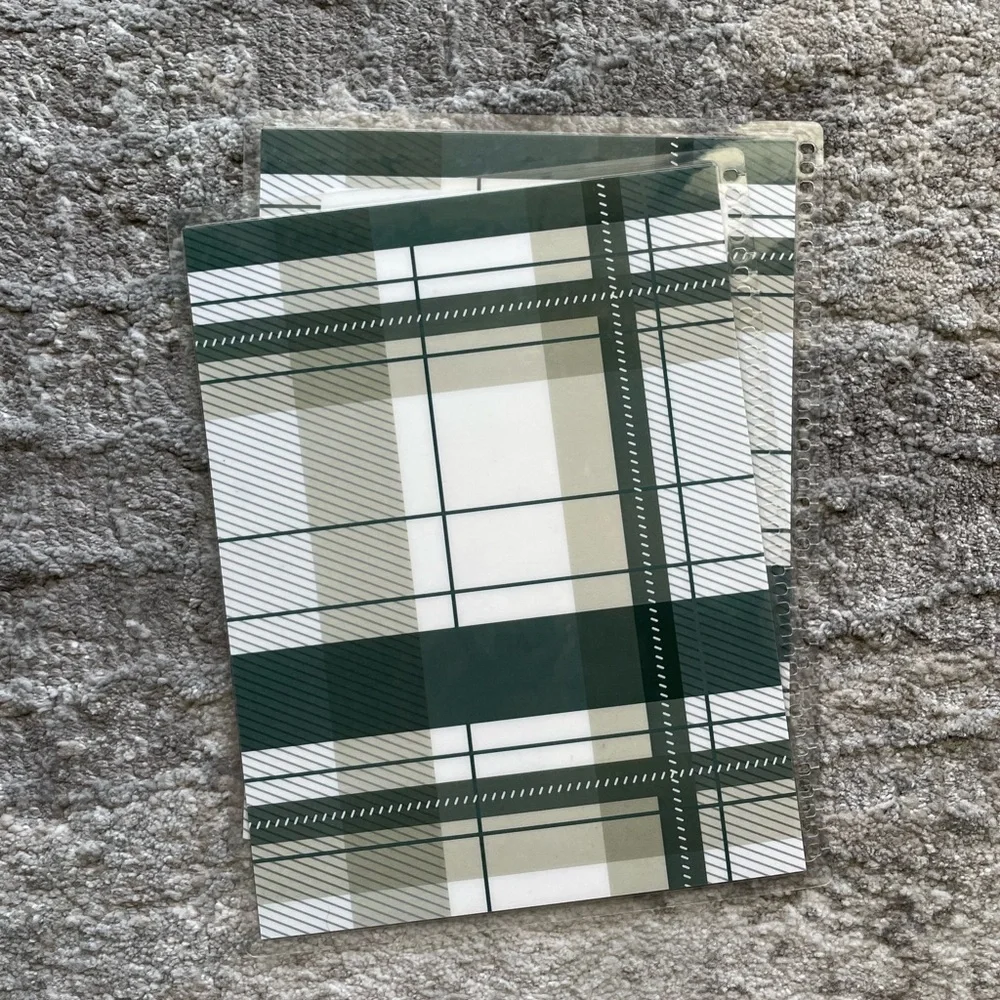 Erin Condren Interchangable Life Planner Cover - Green Plaid