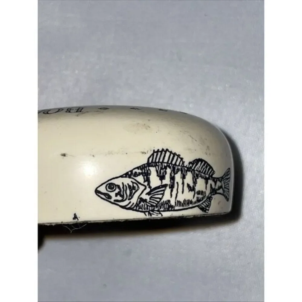 Fisherman Paper Weight BORN TO FISH FORCED TO WORK Made In Great Britain‎