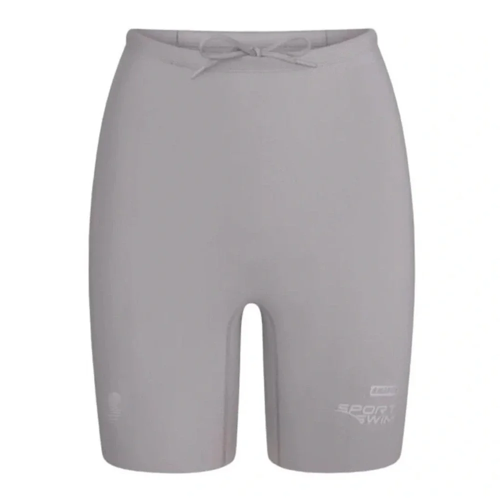SKIMS Sport Swim Mid‎ Thigh Short Chrome Gray SW-MWS-0053 XS NWT