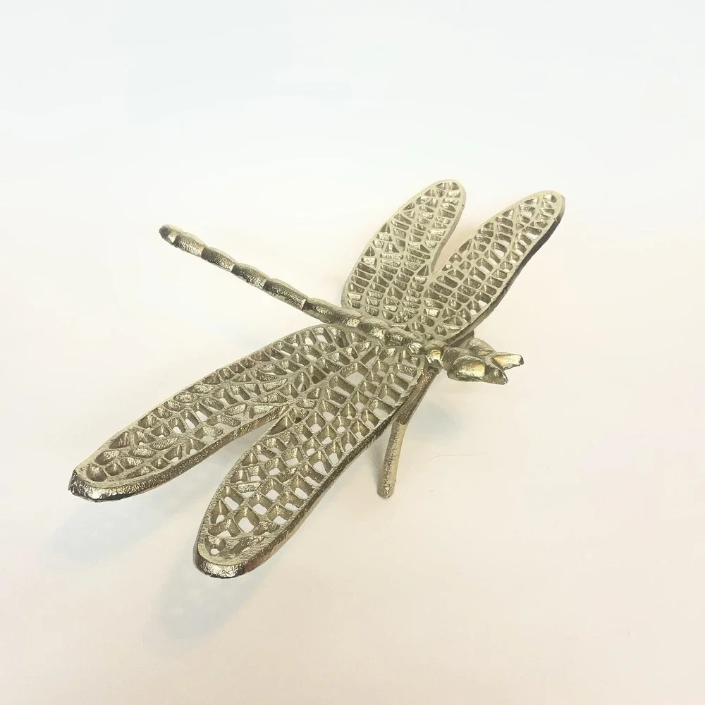 Home Decorating Insect Large Gold‎ Metal Dragonfly Figure Decor 15