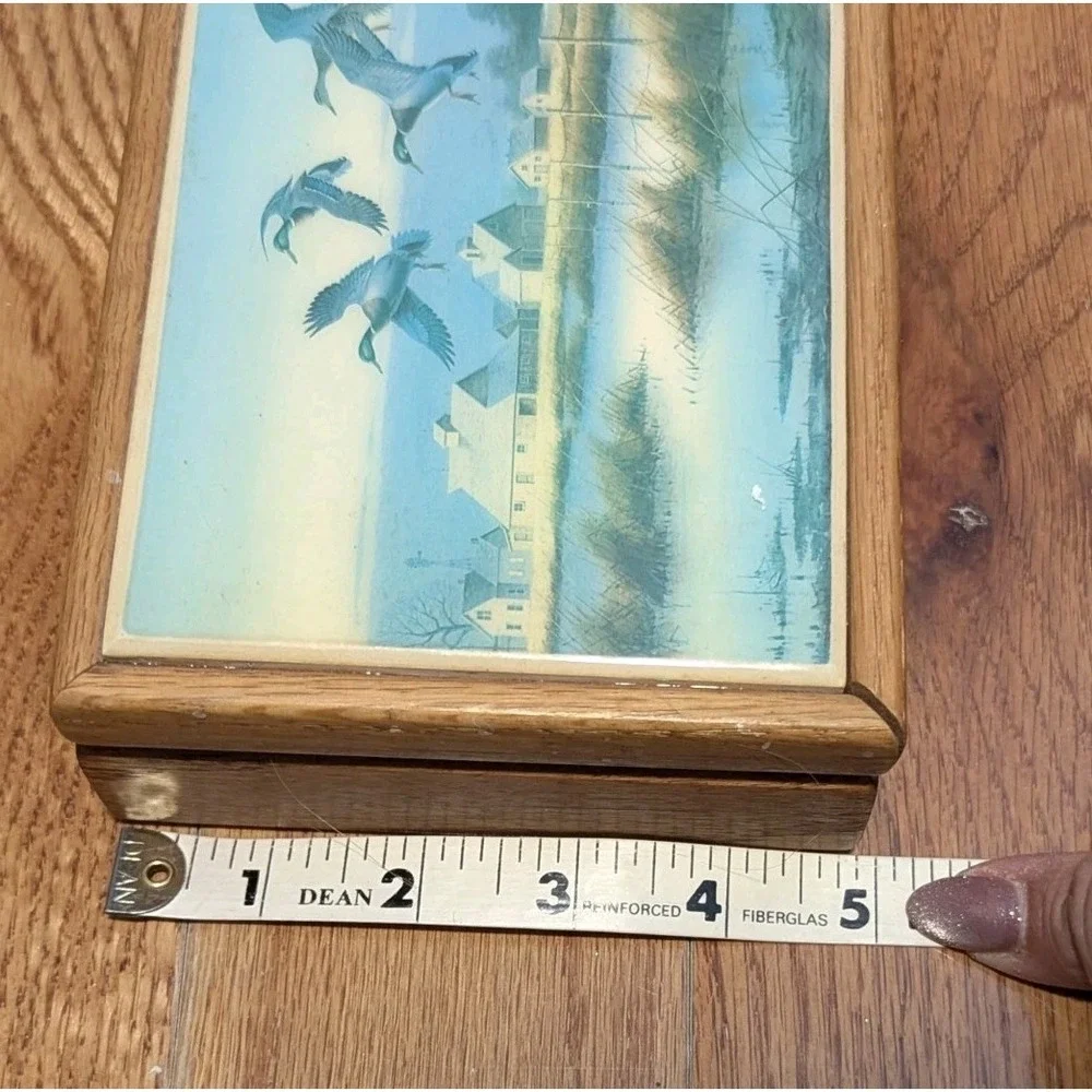 Vintage Coastal Cottagecore Duck Decoy‎ Trinket Box Rustic Cabin Decor