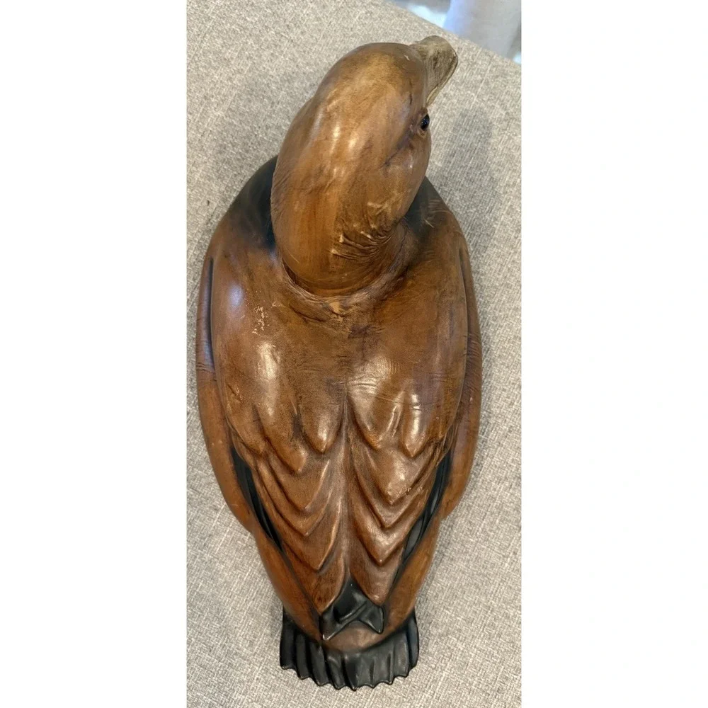 Vintage Tannereye Leather Duck Decoy 18