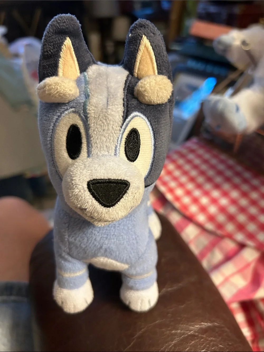 Disney , Bluey , 7” Plush Toy AND Book “Good Night Fruit Bat” - Both Preowned.