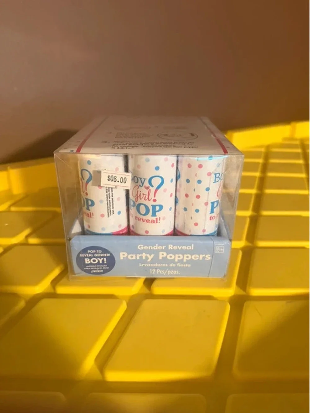 Party gender reveal poppers (boy)