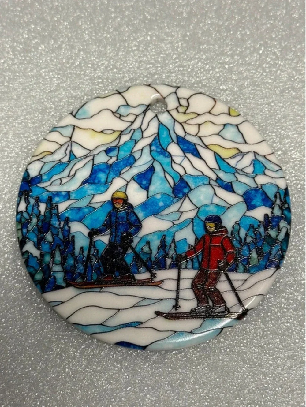 NEW Charming Skiing Scene Christmas Ornament Christmas Decorations